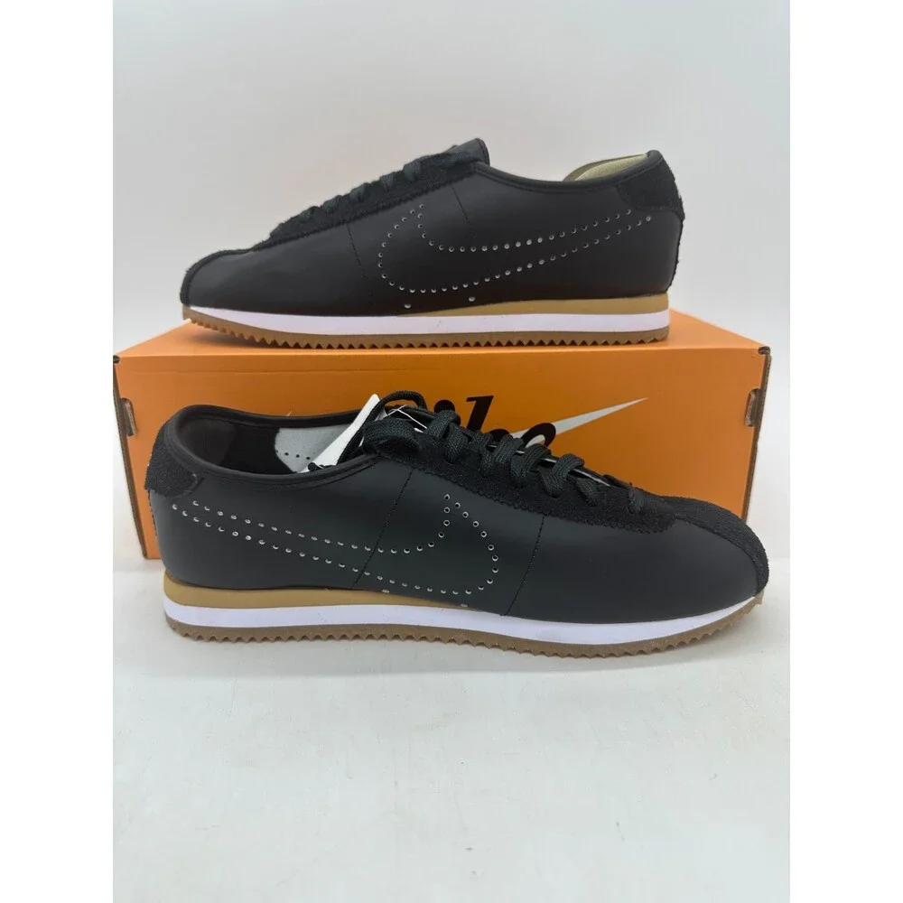 Nike Cortez Women's size 6 Black Gum Leather Running Shoes HQ1841 002